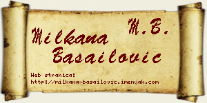 Milkana Basailović vizit kartica